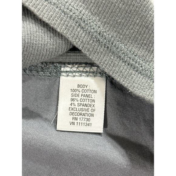 Converse One Star Women’s Button Up Shirt Gray Long Sleeve Stretch Panels Size L - Picture 7 of 8